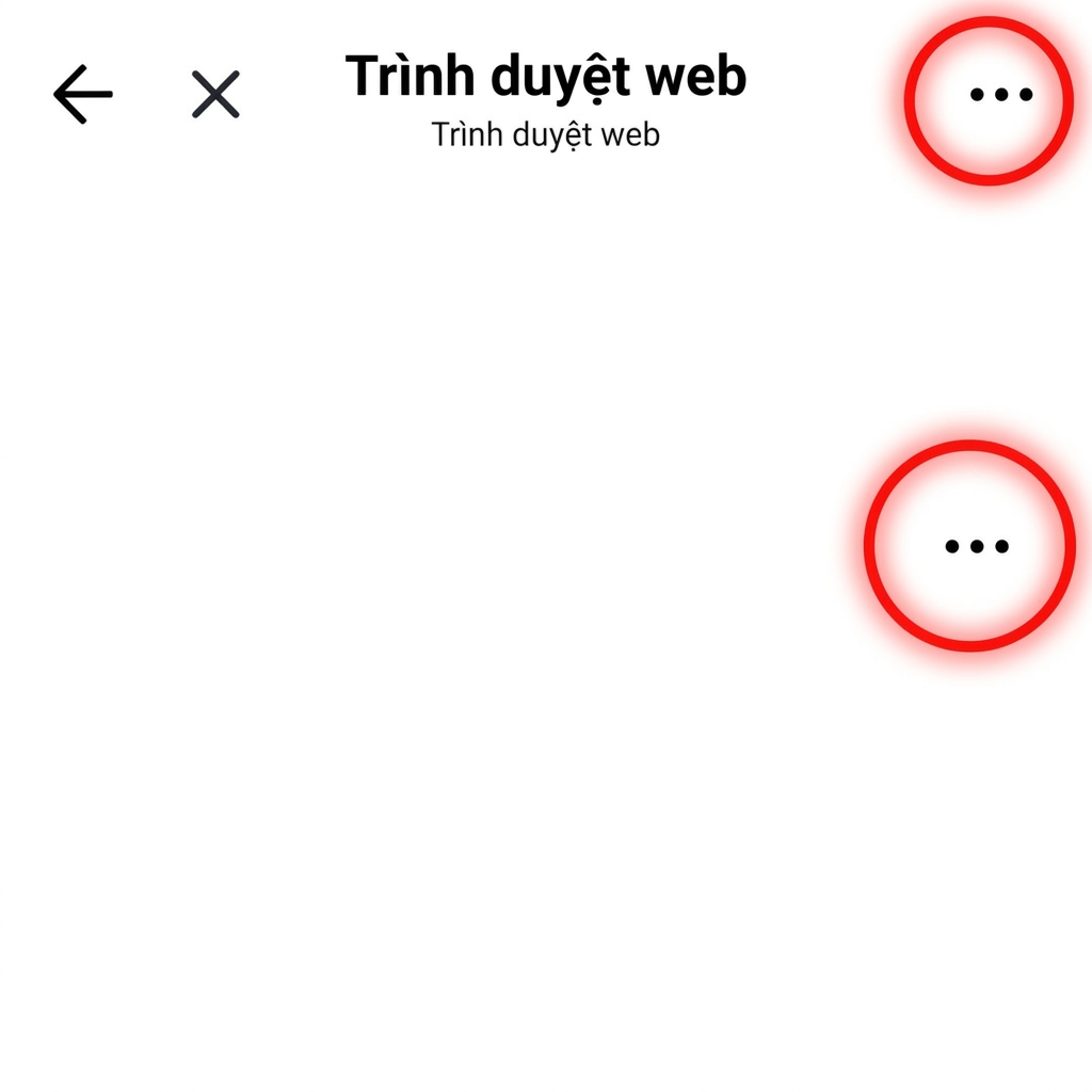 Khoanh tròn dấu 3 chấm góc phải